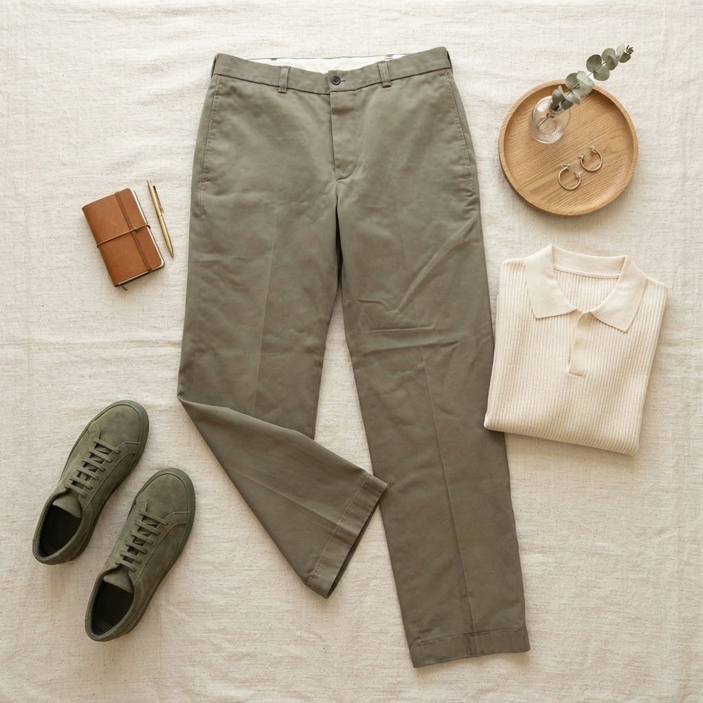 Brooks Brothers 346 Advantage Chino Clark Fit Pants Mens 33x30 Olive Khaki
